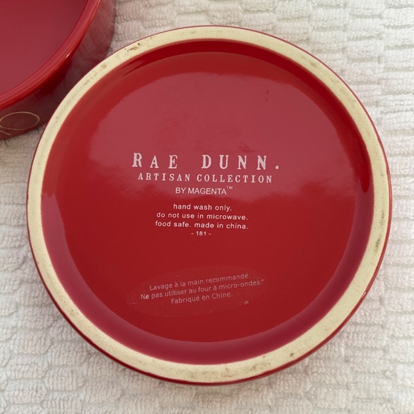 Rae Dunn by Magenta - Red HO HO HO Small Pet Food/Water Bowls - 2-Pack - Picture 7 of 10